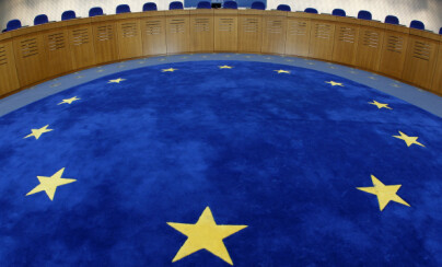 General view of the European Court of Human Rights hearing room in Strasbourg, July 3, 2012. The European Court of Human Rights ruled on Tuesday on the case of former Ukrainian Interior Minister Yuriy Lutsenko against Ukraine. Lutsenko currently detained in Kiev for embezzlement and abuse office, complains his detention were arbitrary and unlawful. REUTERS/Vincent Kessler (FRANCE - Tags: CRIME LAW POLITICS)